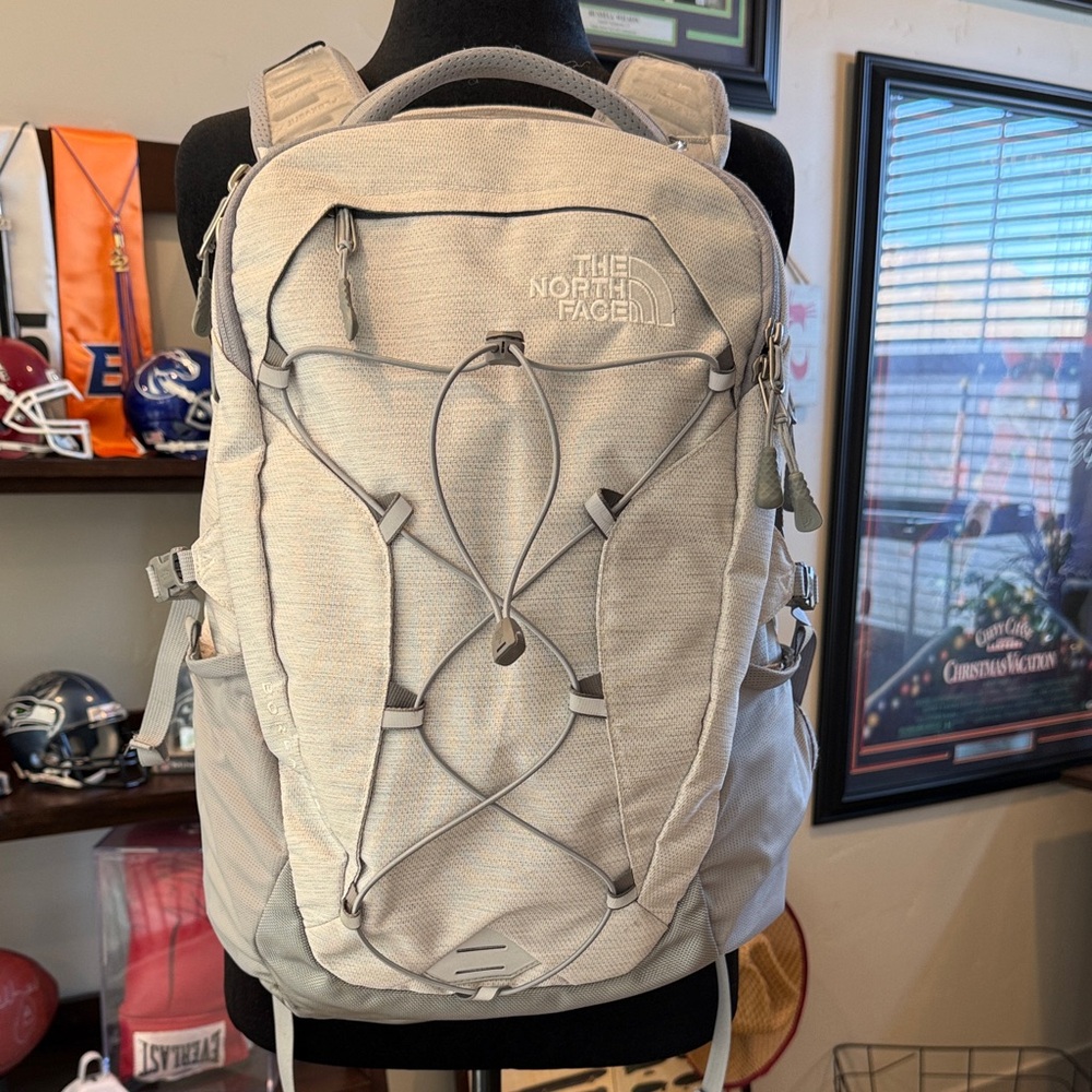 The North Face Light Gray Backpack